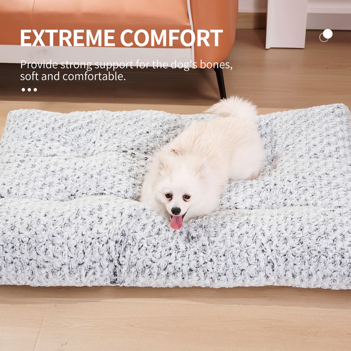 Dog Crate Bed Pad Rose Velvet Dog Beds For Small Medium Large Dogs Circle Fleece Plush Soft Pet Beds Dog Mats Sleeping Fluffy