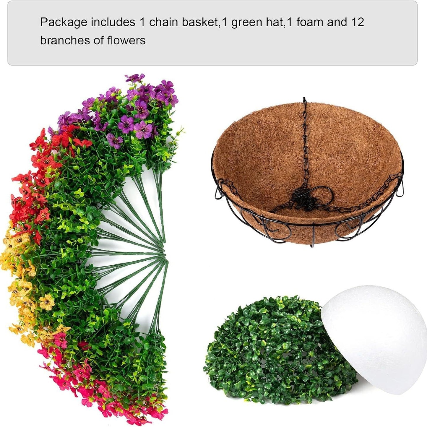 Outdoor Gardening Decoration Round Hanging Basket Hanging Pots