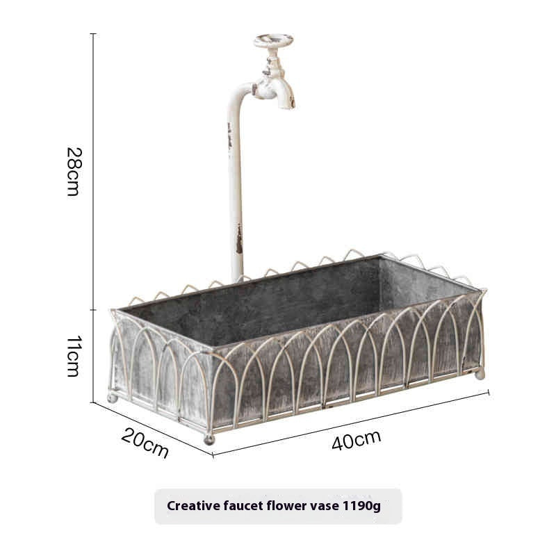 Faucet Retro Distressed Creative Metal Pots